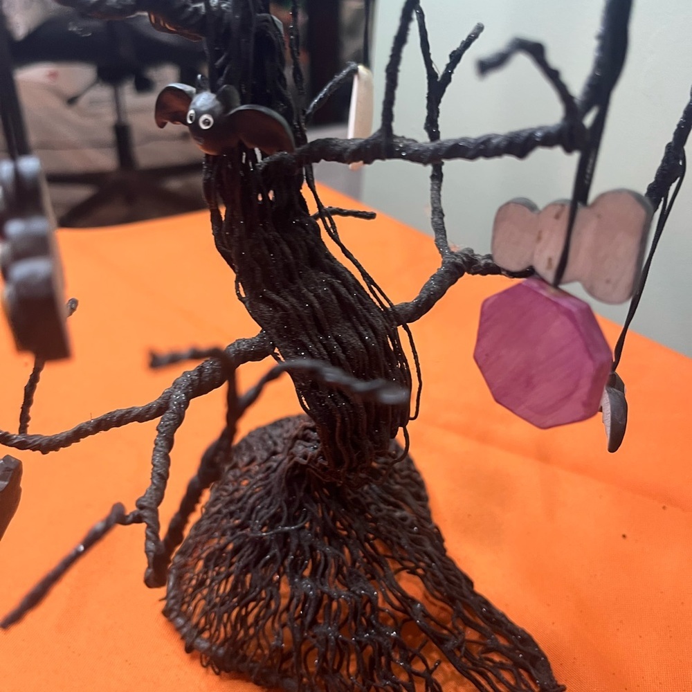 6/$25 Halloween Black Tree Decor with Ghost and Sign Accents - Picture 12 of 16